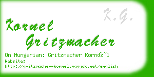 kornel gritzmacher business card